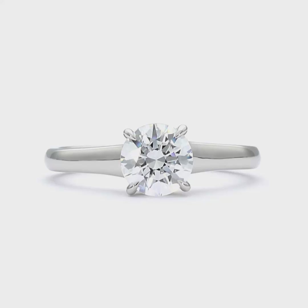 Sara - Round Cut 18ct Yellow Gold Engagement Ring