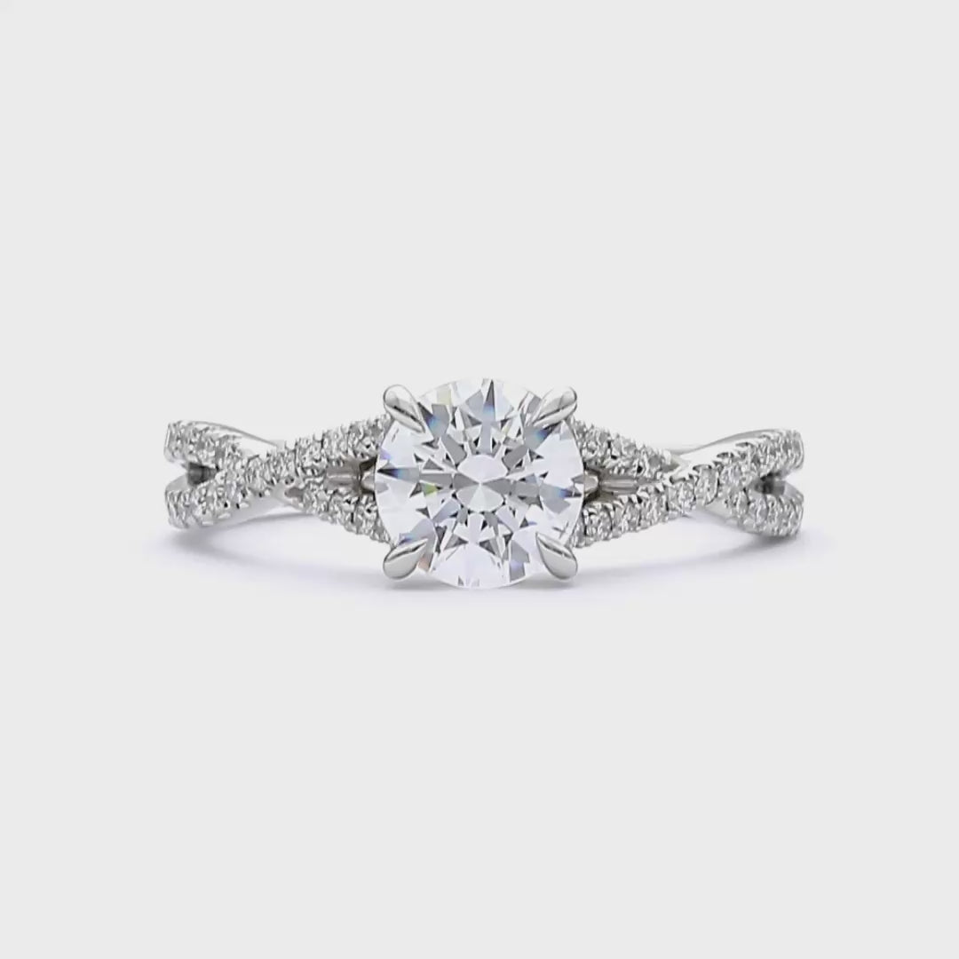 Madeleine - Round Cut Platinum Engagement Ring