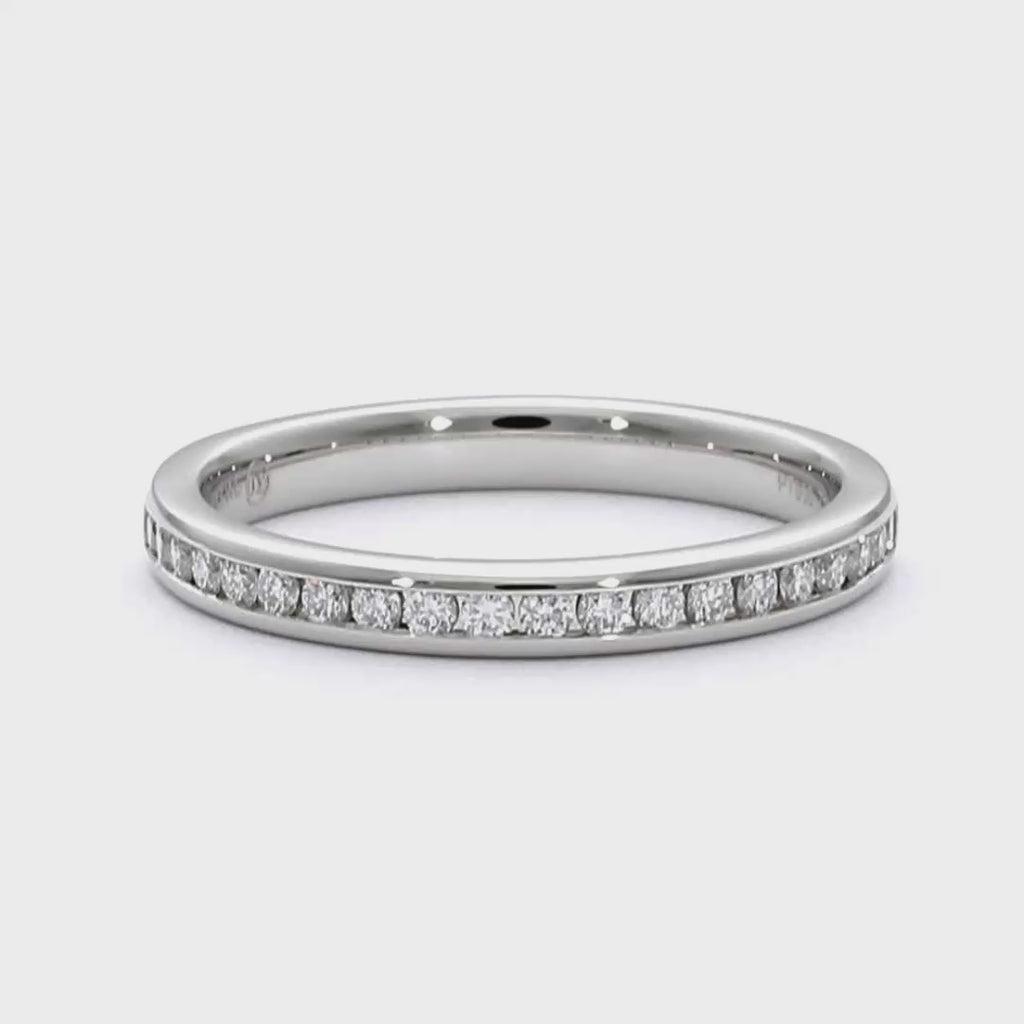 Elise - Platinum Natural Diamond Wedding Ring