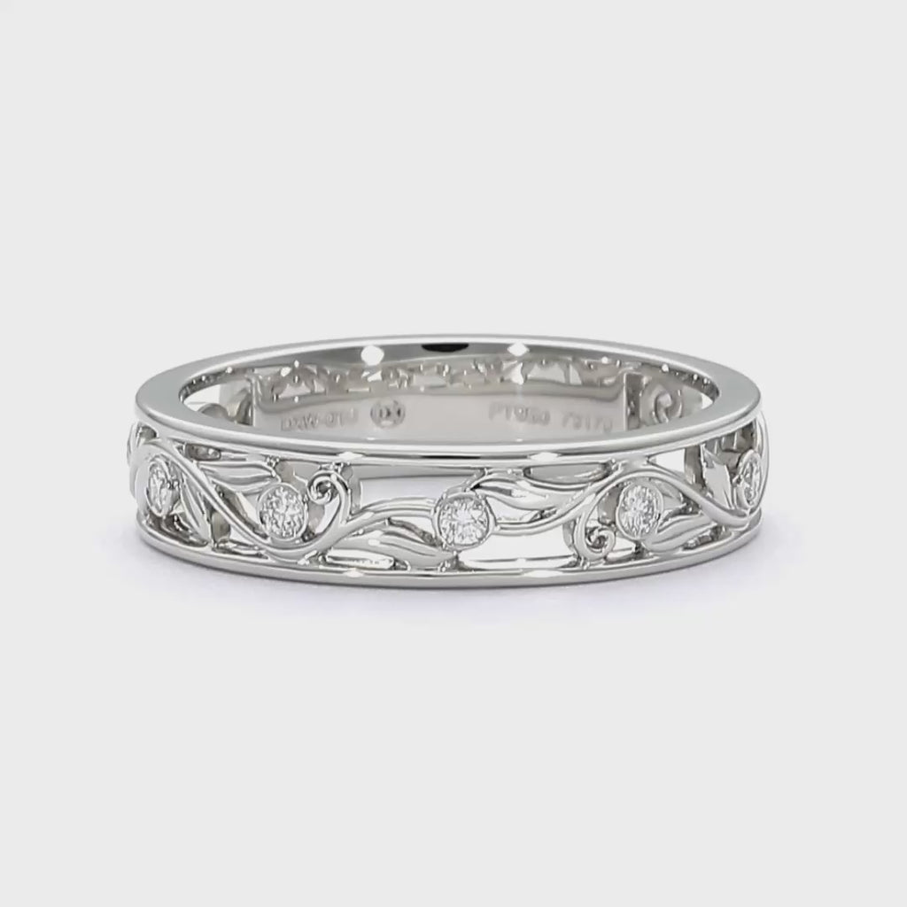 Miranda - Platinum Natural Diamond Wedding Ring