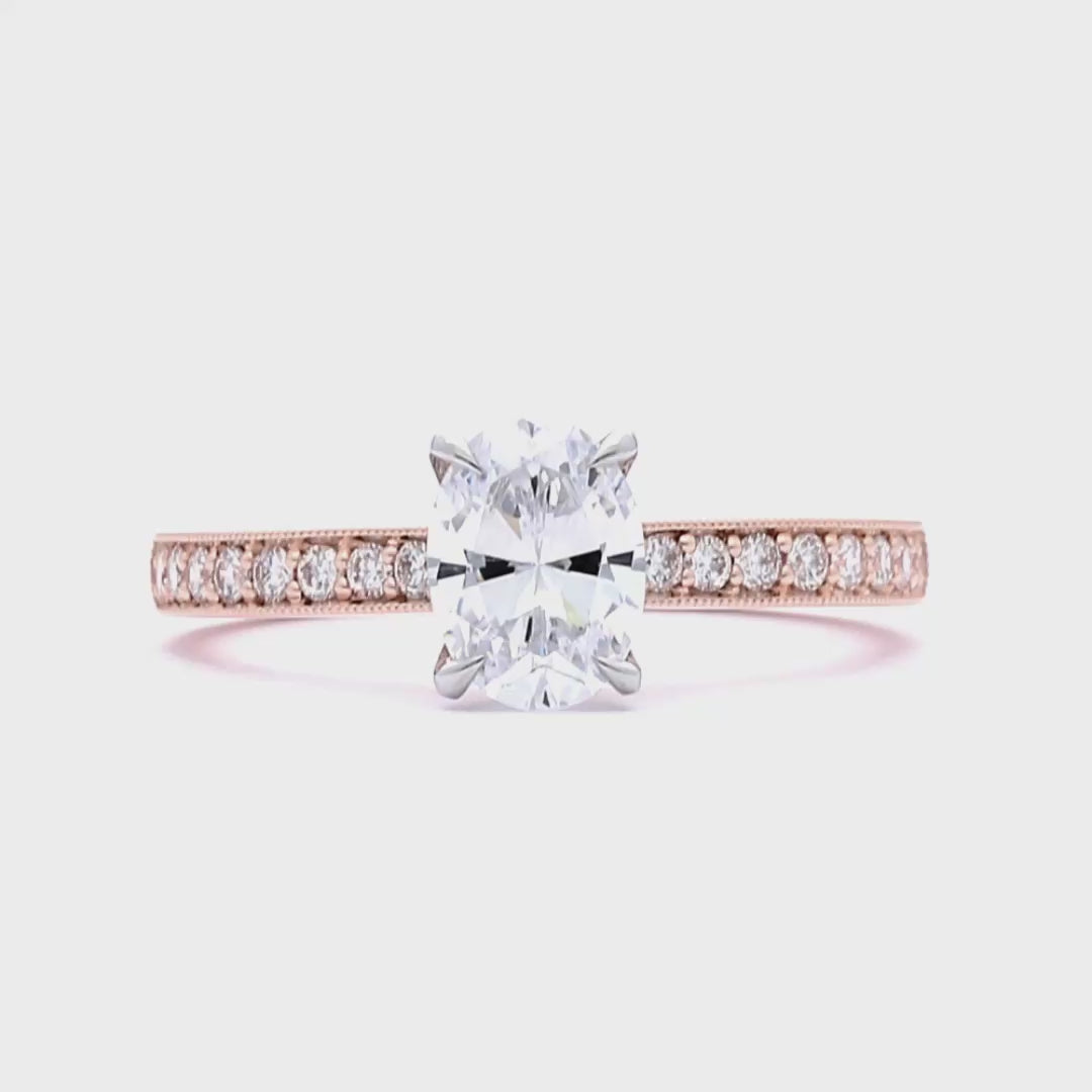 Emma - Oval Cut Platinum Engagement Ring