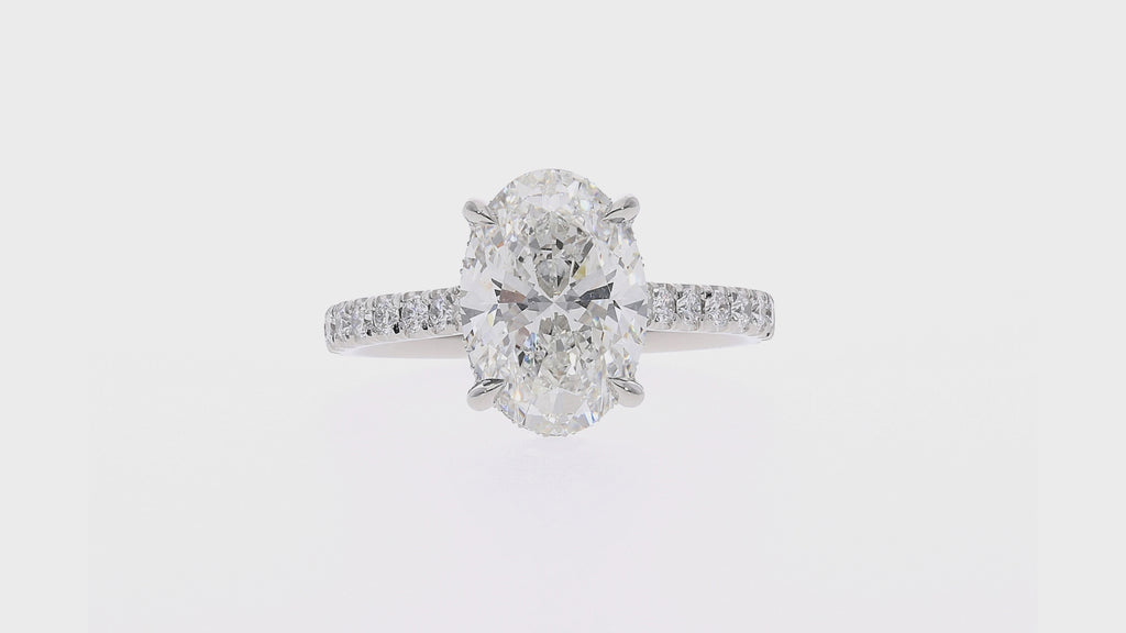 Gaga - Oval Cut Platinum Engagement Ring
