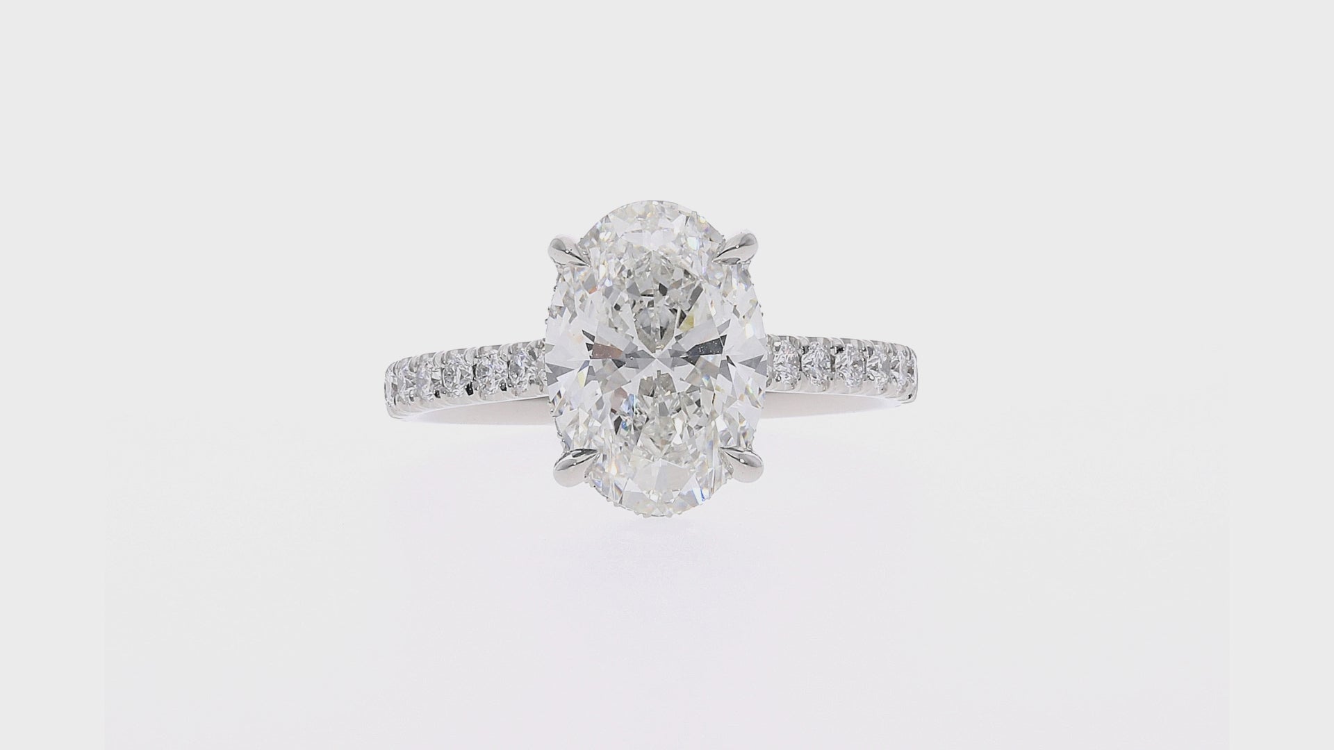 Gaga - Oval Cut Platinum Engagement Ring