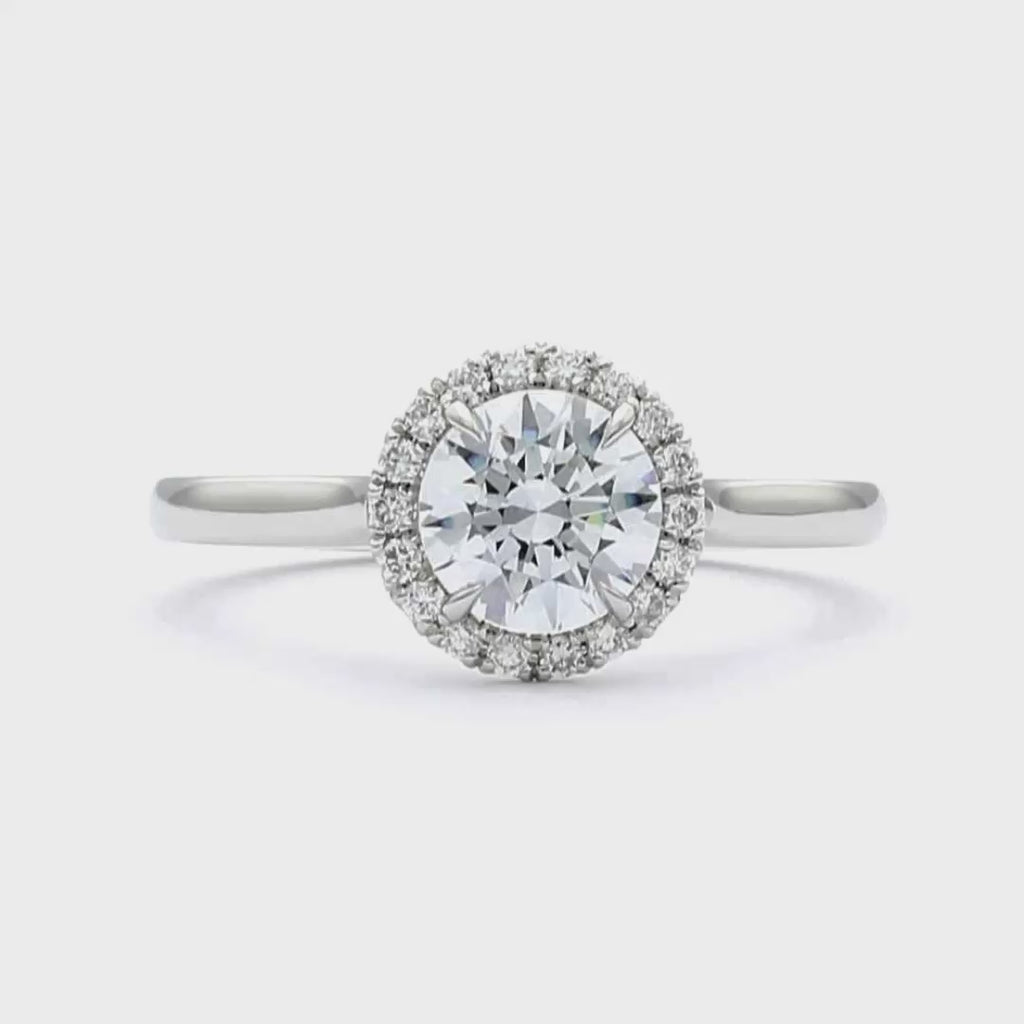 Helen - Round Cut 18ct White Gold Engagement Ring