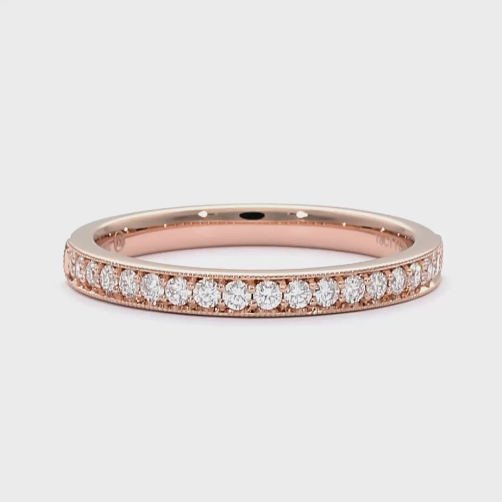 Emma - 18ct Rose Gold Natural Diamond Wedding Ring