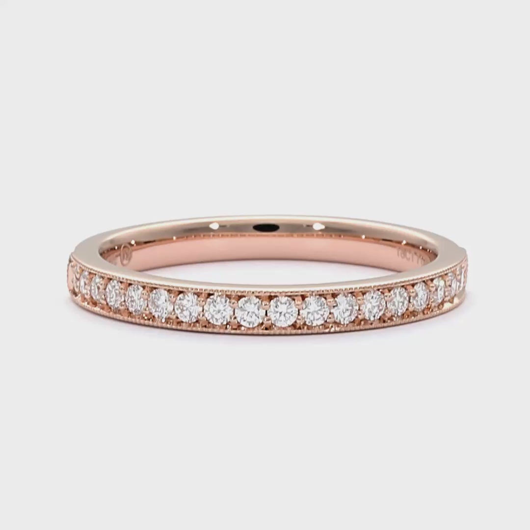 Emma - 18ct Rose Gold Natural Diamond Wedding Ring