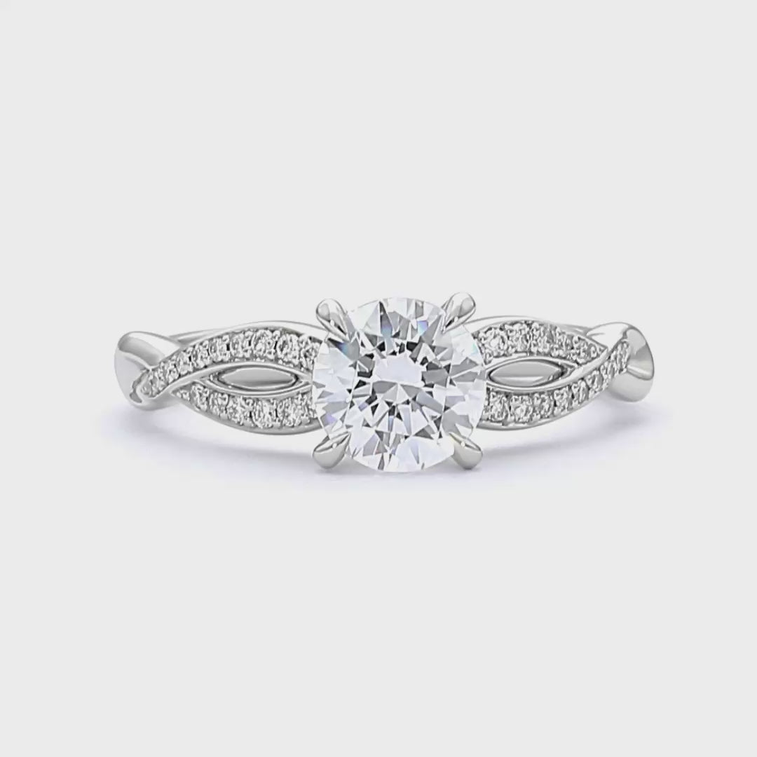 Natalie - Round Cut 18ct Rose Gold Engagement Ring