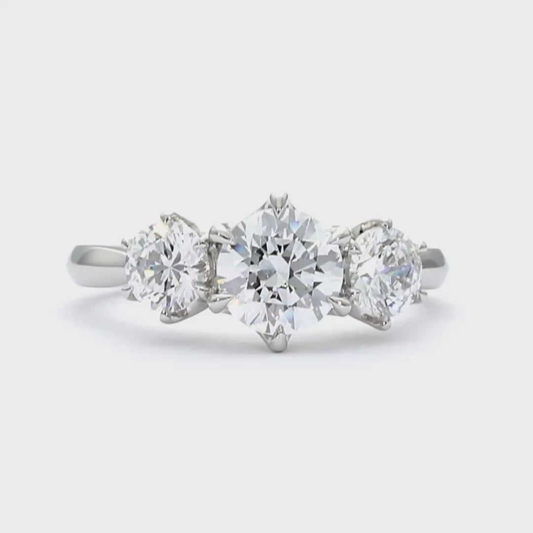 Rachael - Round Cut 18ct White Gold Engagement Ring