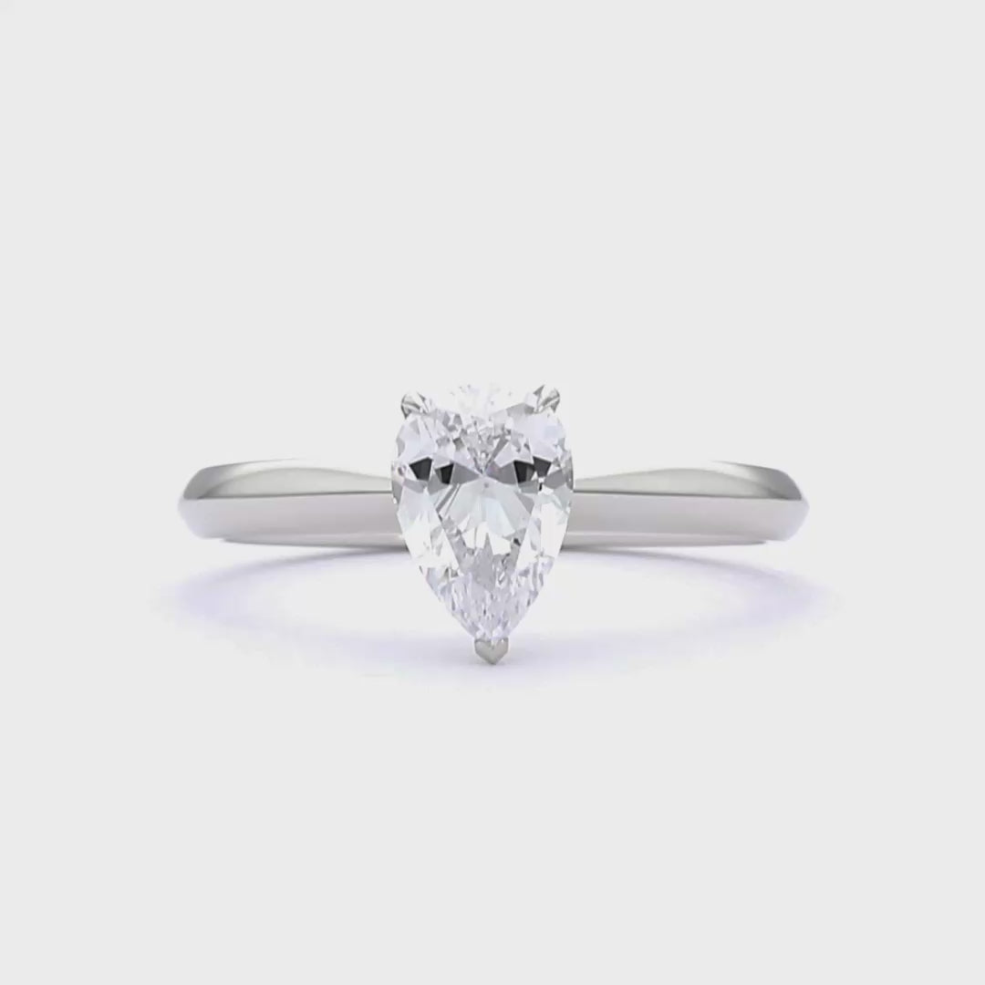 Jessica - Pear Cut 18ct White Gold Engagement Ring