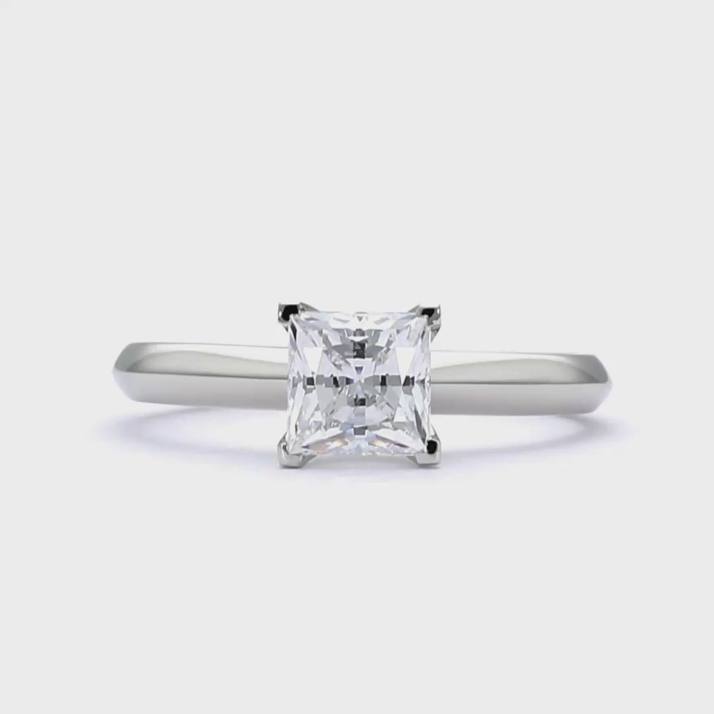 Jessica - Princess Cut 18ct Rose Gold Engagement Ring