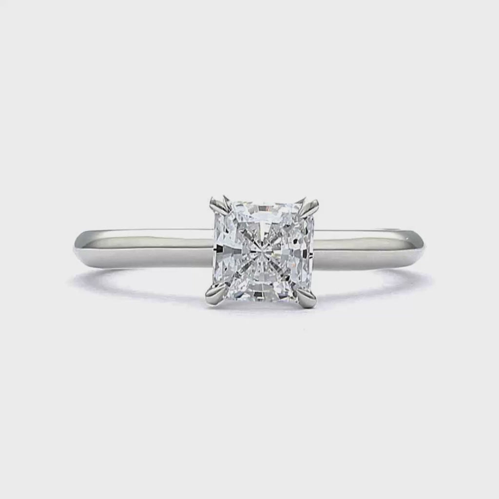 Lucy - Radiant Cut Platinum Engagement Ring