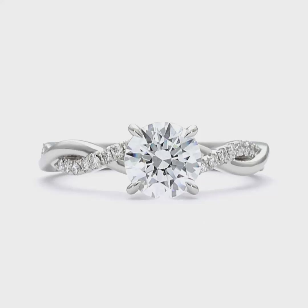 Zinnia - Round Cut Platinum Engagement Ring