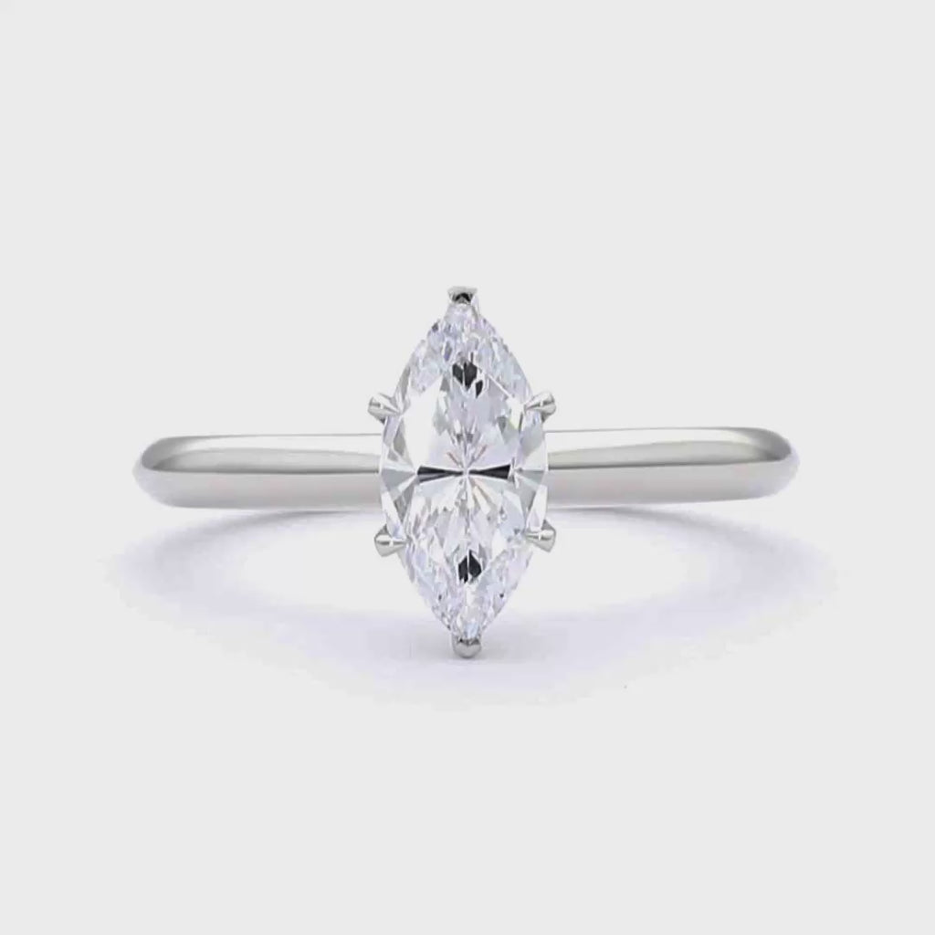 Lucy - Marquise Cut Platinum Engagement Ring