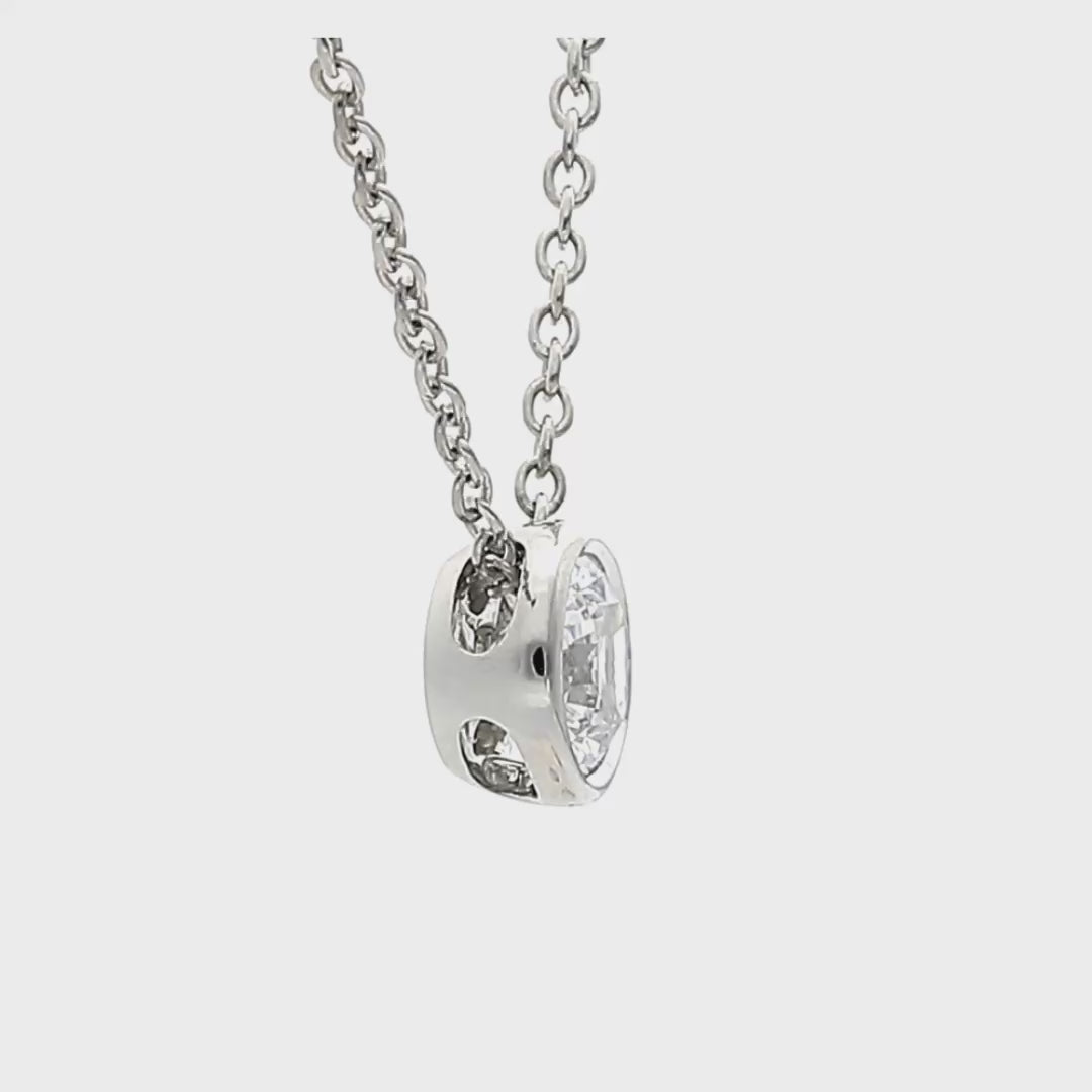 Brooklyn - Bezel Cut Diamond Necklace Platinum