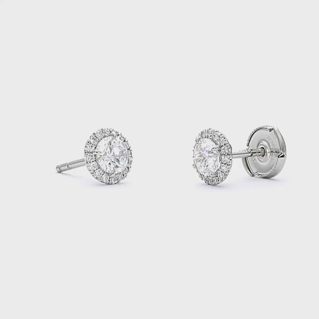 Savannah - .18ct Round Cut Diamond Earrings 18ct White Gold