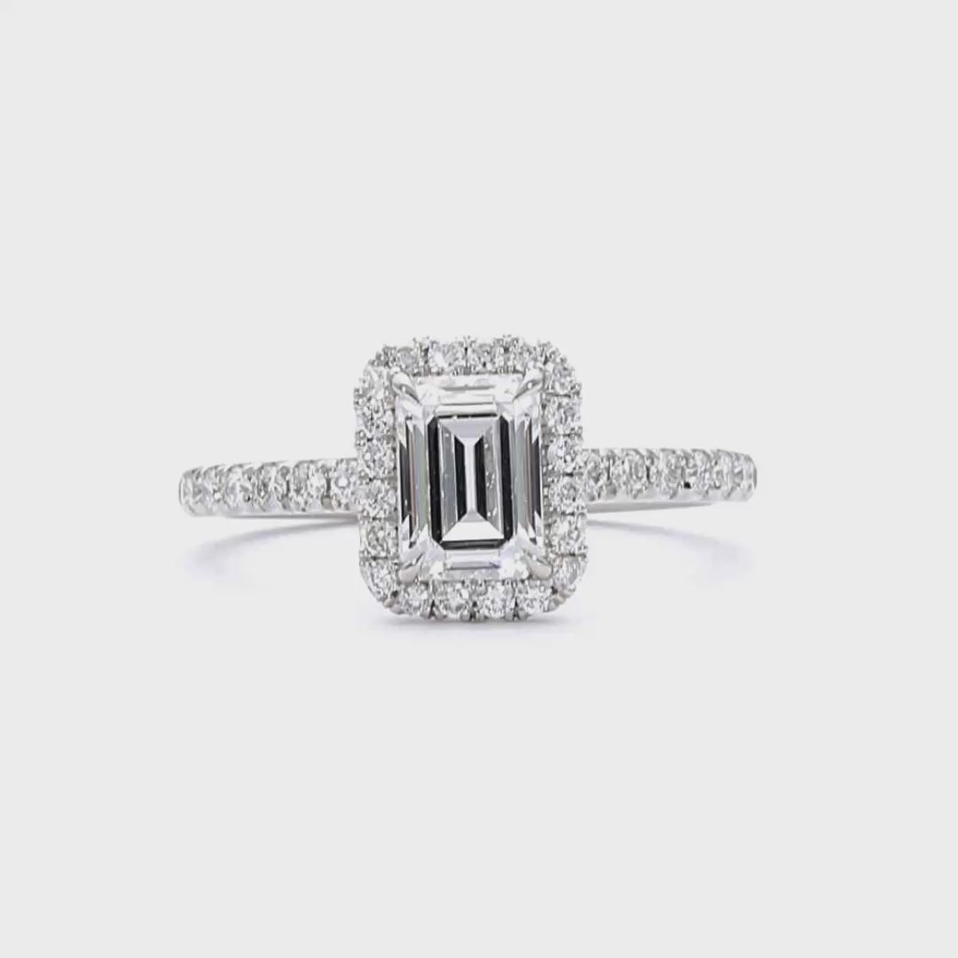 Olivia Molly - Emerald Cut 18ct Rose Gold Engagement Ring