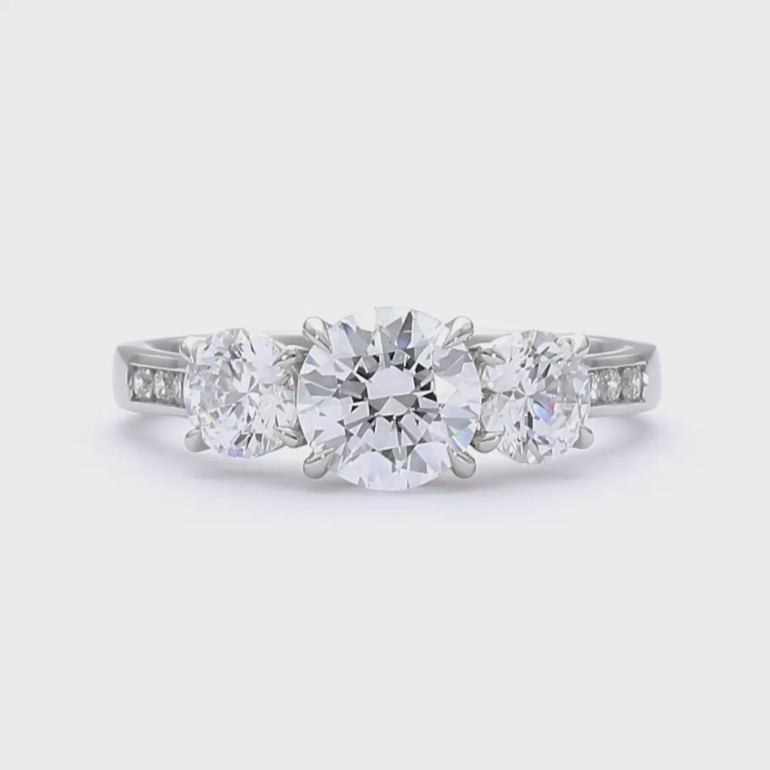 Simone - Round Cut 18ct White Gold Engagement Ring