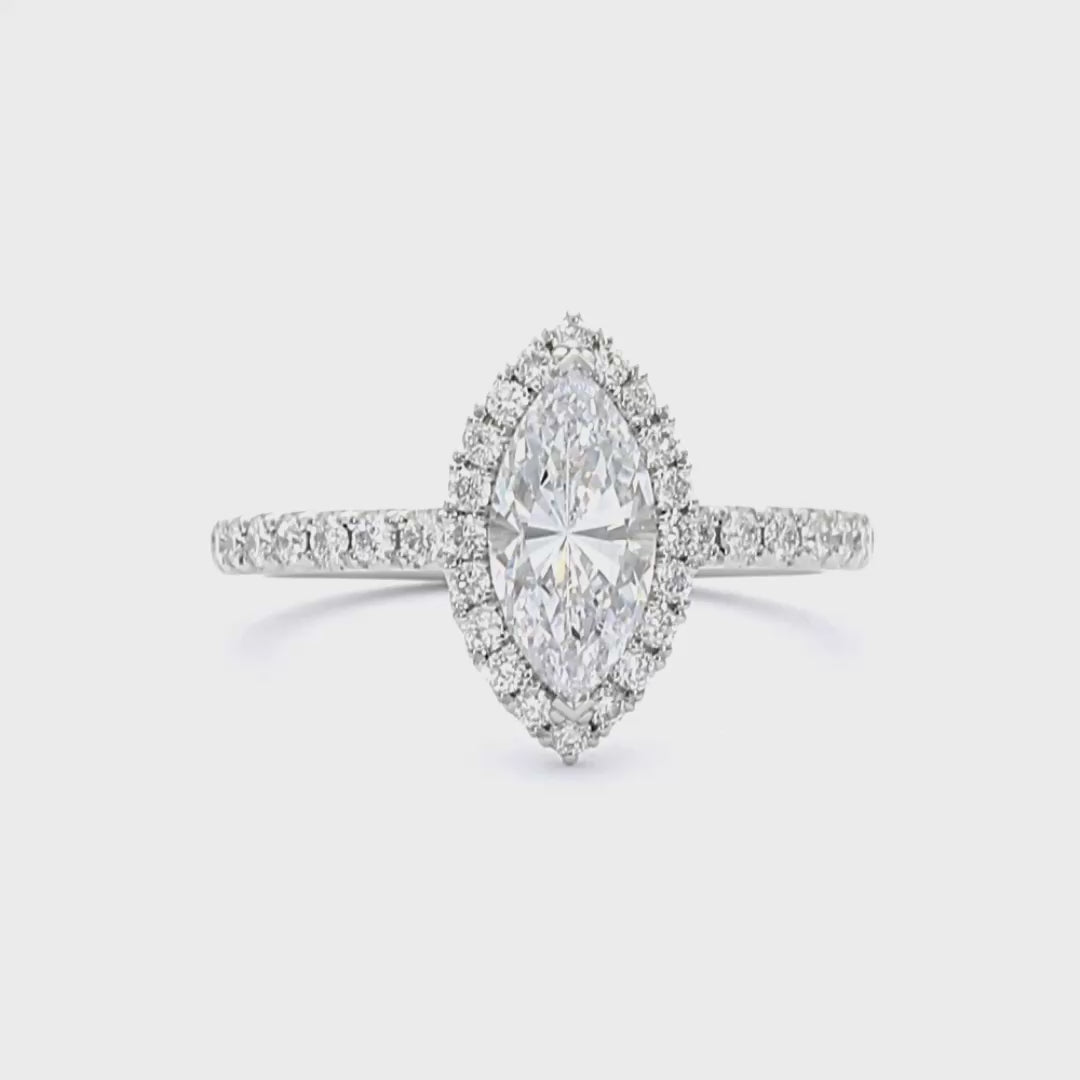 Olivia Molly - Marquise Cut Platinum Engagement Ring