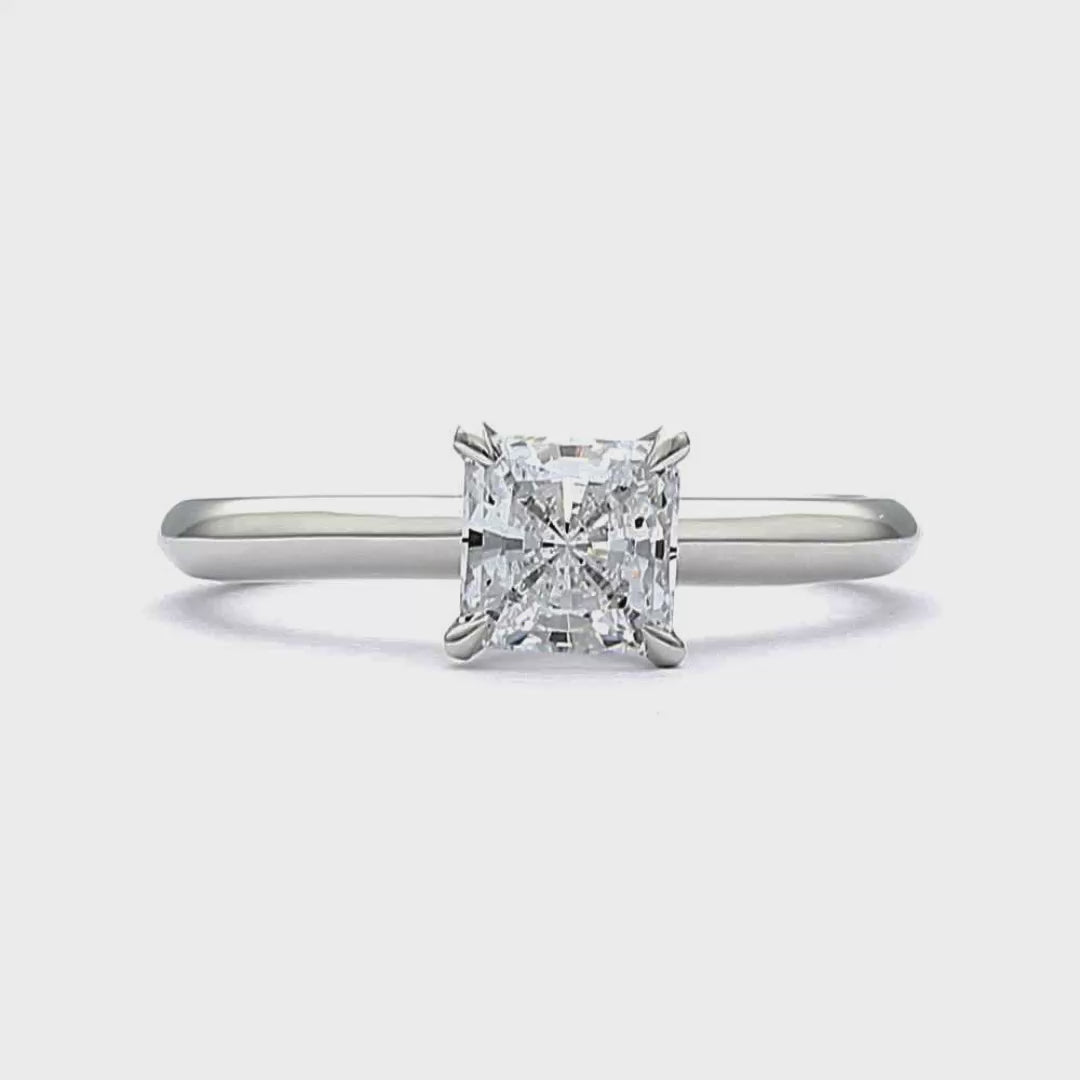 Lucy - Radiant Cut 18ct White Gold Engagement Ring