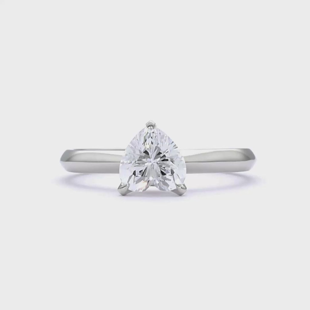 Jessica - Heart Cut Platinum Engagement Ring