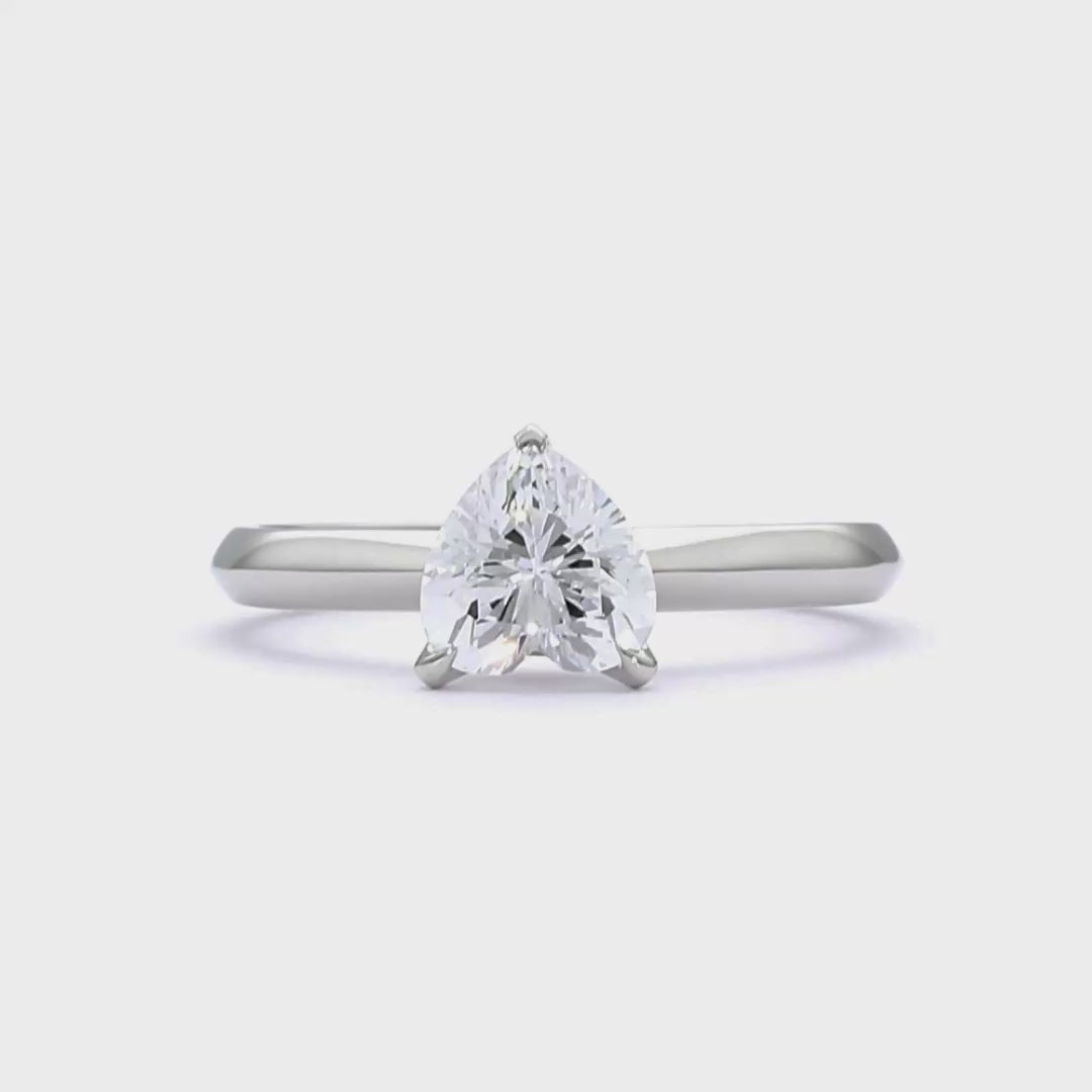 Jessica - Heart Cut Platinum Engagement Ring