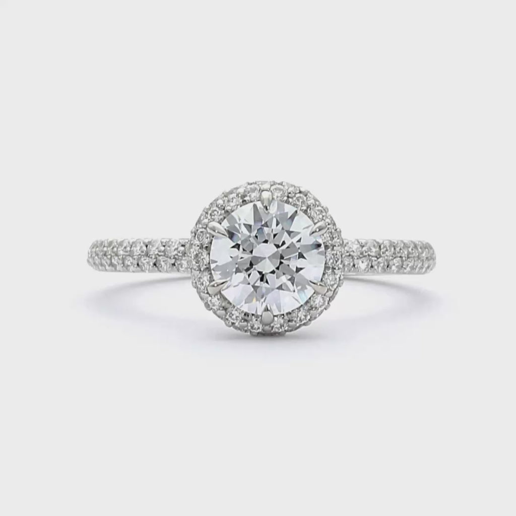 Claudia - Round Cut 18ct Rose Gold Engagement Ring