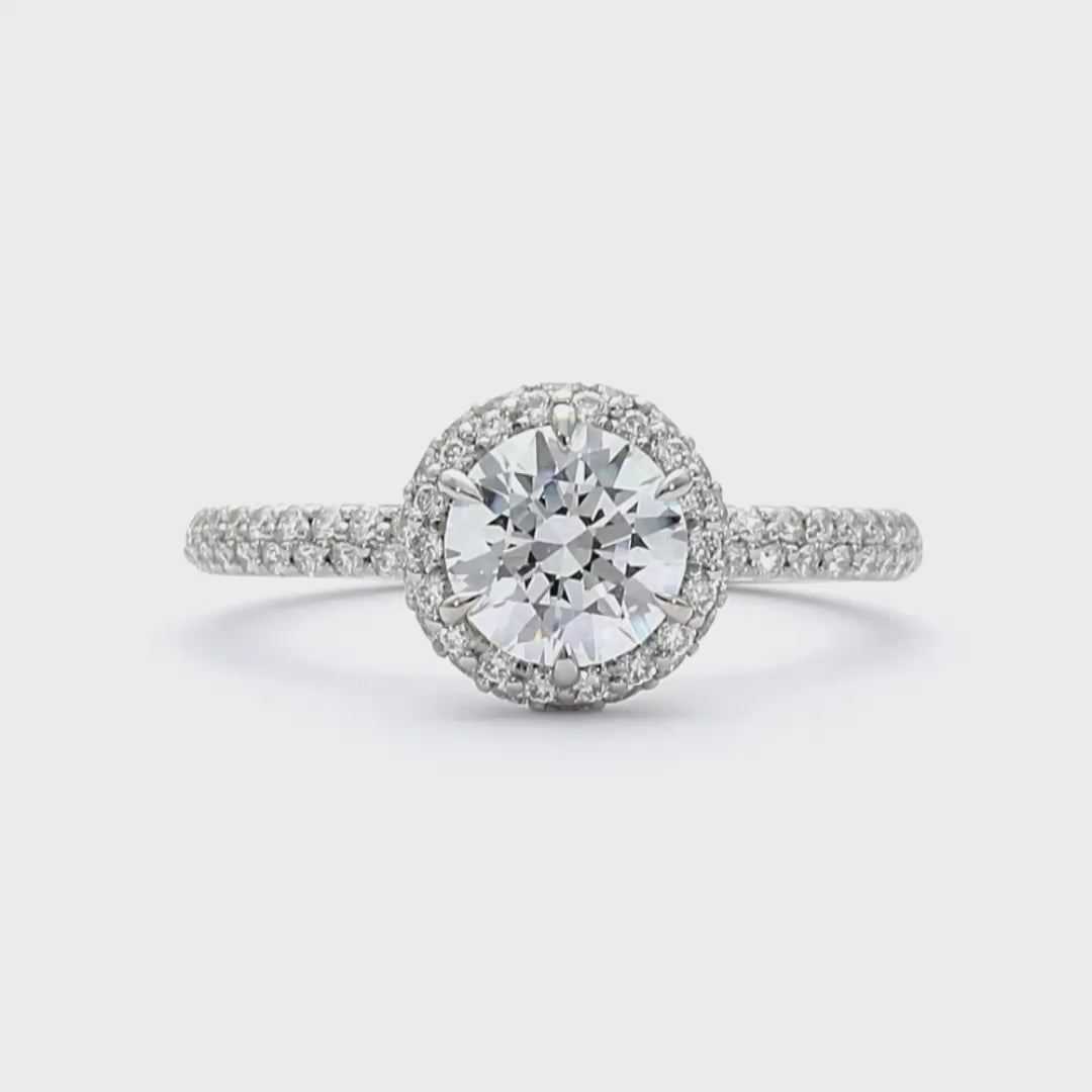 Claudia - Round Cut 18ct Rose Gold Engagement Ring