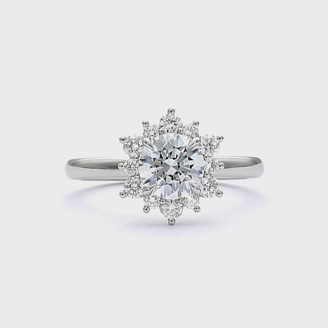 Nicola - Round Cut 18ct White Gold Engagement Ring