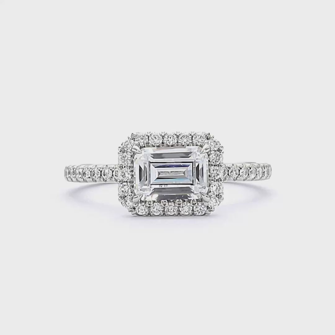 Sinead - Emerald Cut 18ct White Gold Engagement Ring