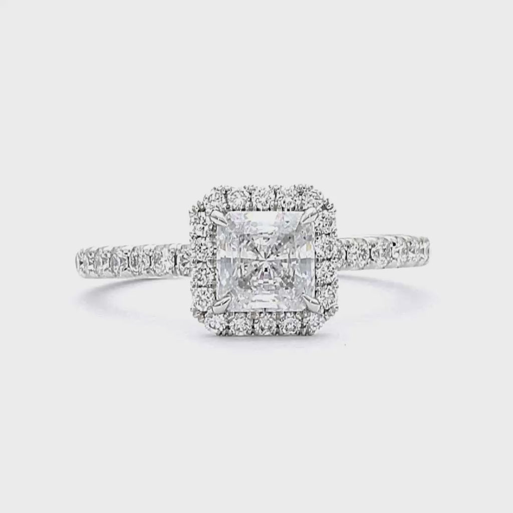 Olivia Molly - Radiant Cut Platinum Engagement Ring