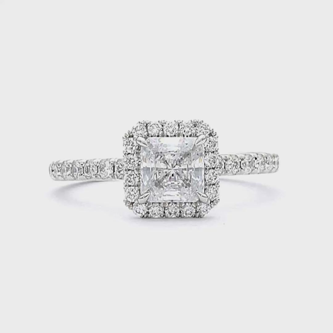 Olivia Molly - Radiant Cut Platinum Engagement Ring
