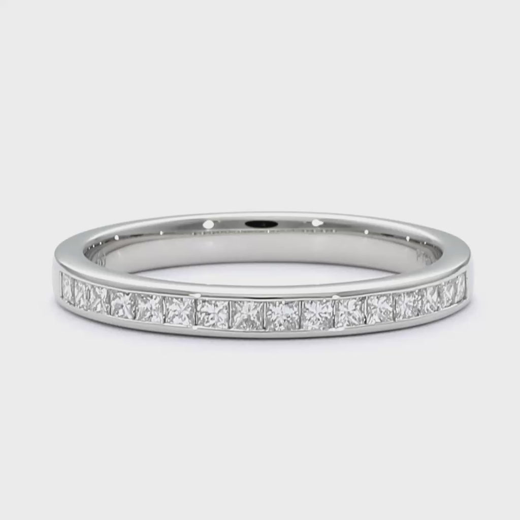 Crystal - 18ct Rose Gold Wedding Ring