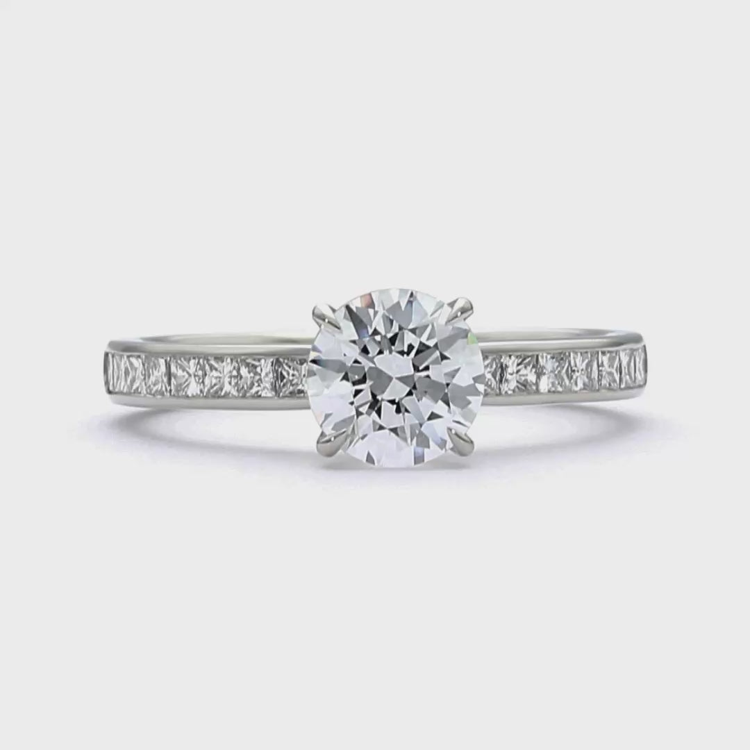 Amelia - Round Cut 18ct White Gold Engagement Ring
