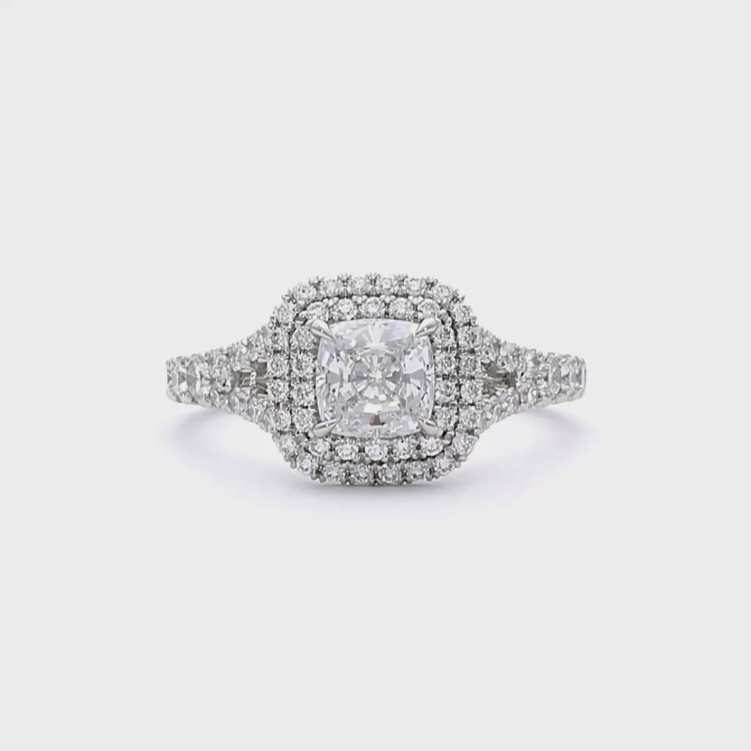 Sophia - Cushion Cut 18ct White Gold Engagement Ring