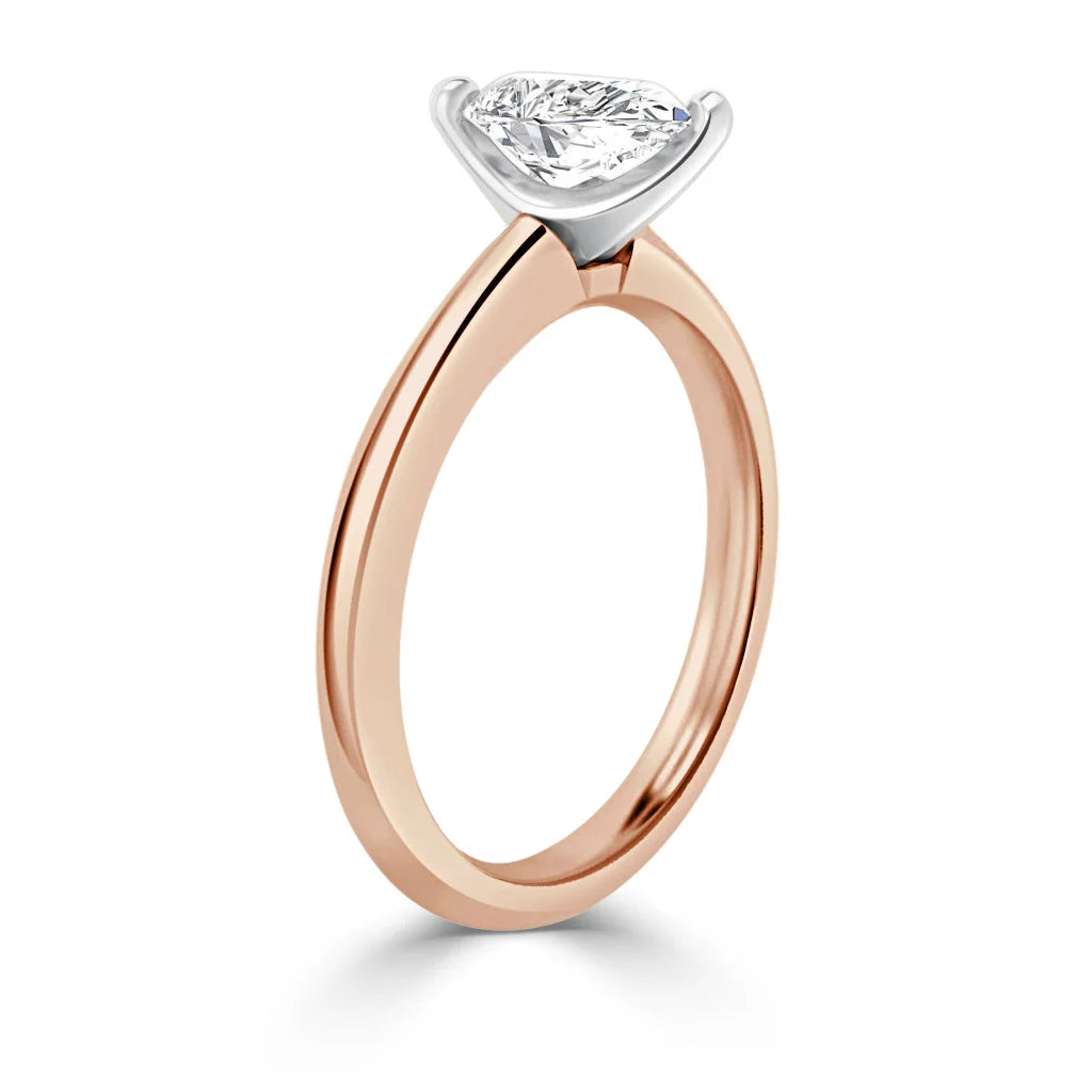 Lucy - Pear Cut 18ct Rose Gold Engagement Ring