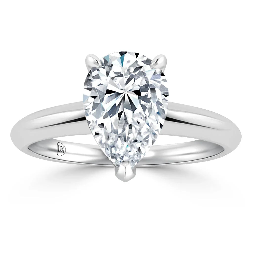 Lucy - Pear Cut Platinum Engagement Ring