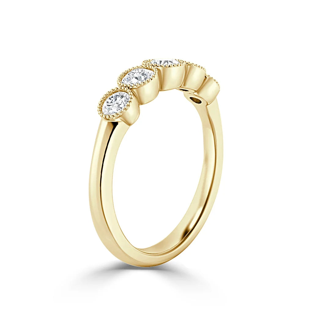 Ava - 18ct Yellow Gold Natural Diamond Wedding Ring