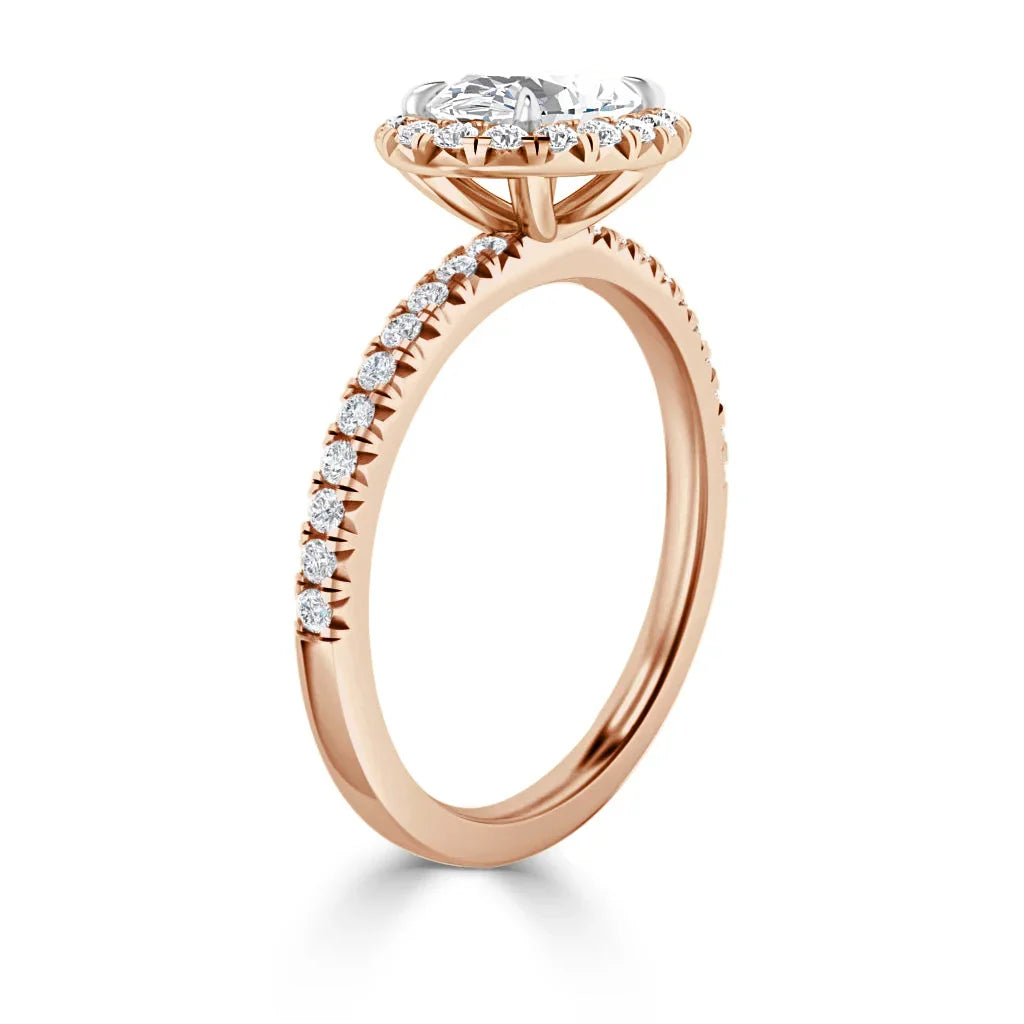 Sinead - Oval Cut 18ct Rose Gold Engagement Ring