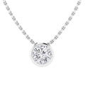 Brooklyn - Bezel Cut Diamond Necklace Platinum