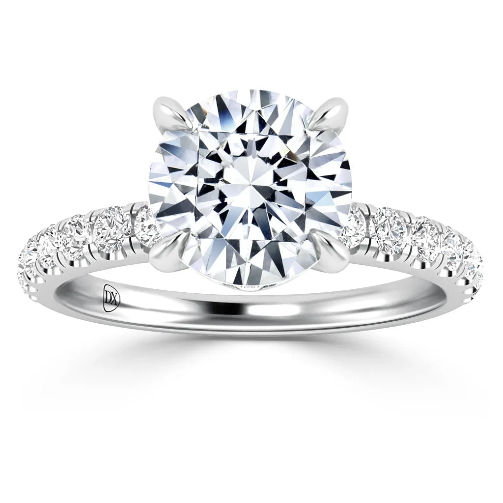 Chanelle - Round Cut 18ct White Gold Engagement Ring