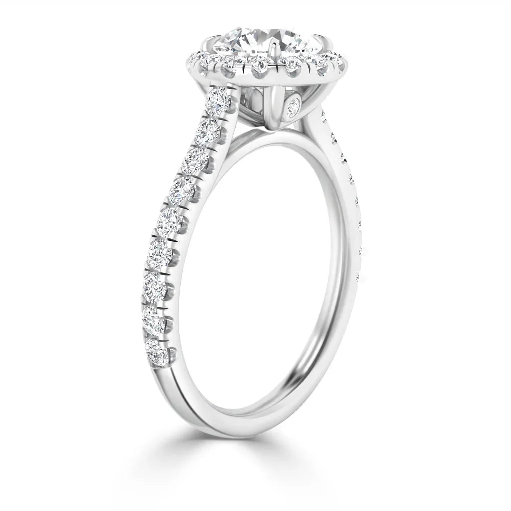 Jasmine - Round Cut 18ct White Gold Engagement Ring