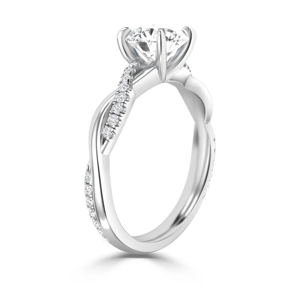Zinnia - Round Cut Platinum Engagement Ring