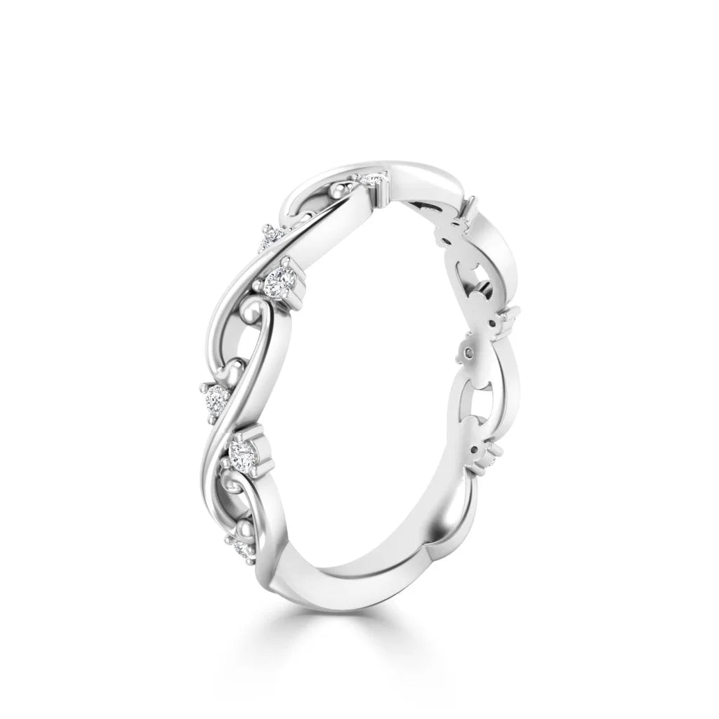 Belle - 18ct White Gold Natural Diamond Wedding Ring