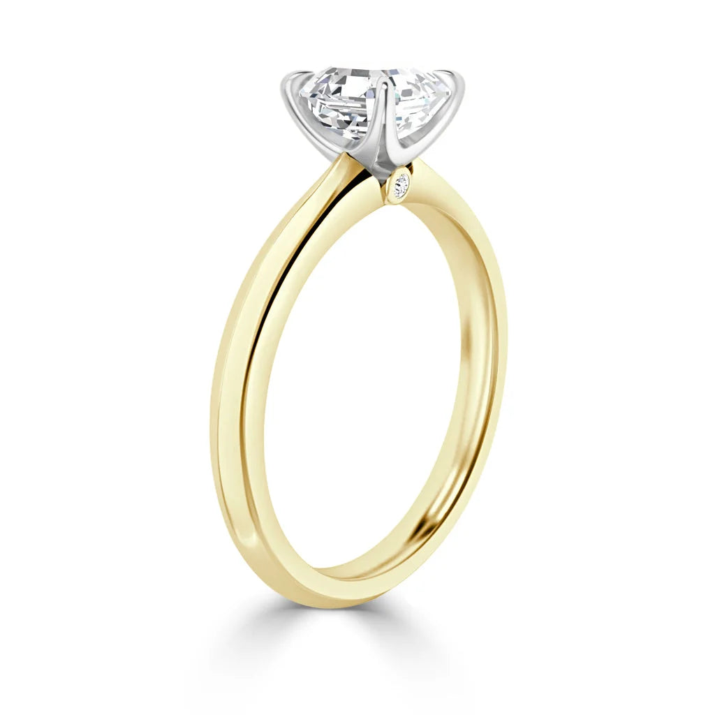 Jessica - Asscher Cut 18ct Yellow Gold Engagement Ring