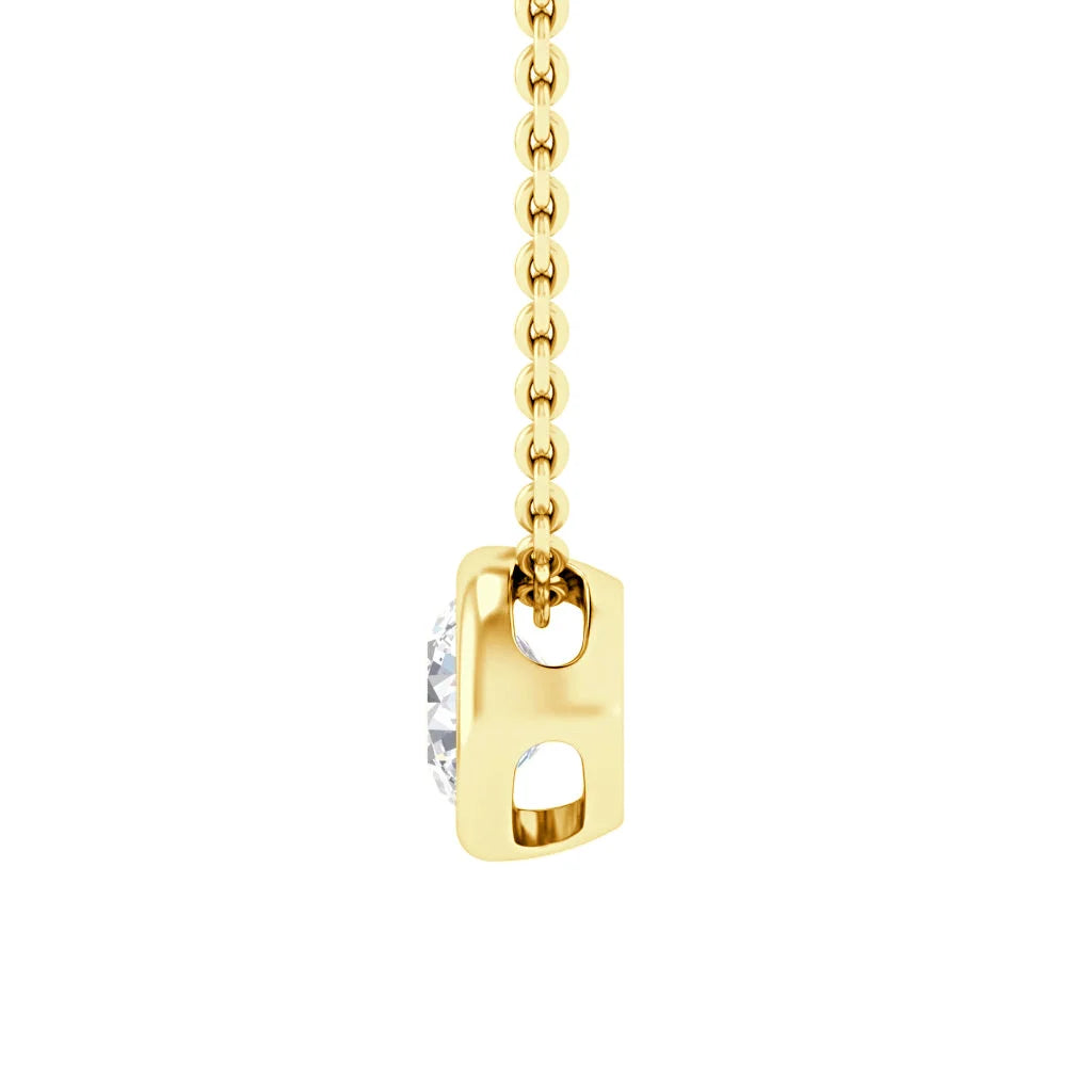 Brooklyn - Bezel Cut Diamond Necklace 18ct Yellow Gold