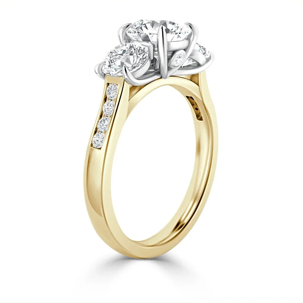 Simone - Round Cut 18ct Yellow Gold Engagement Ring