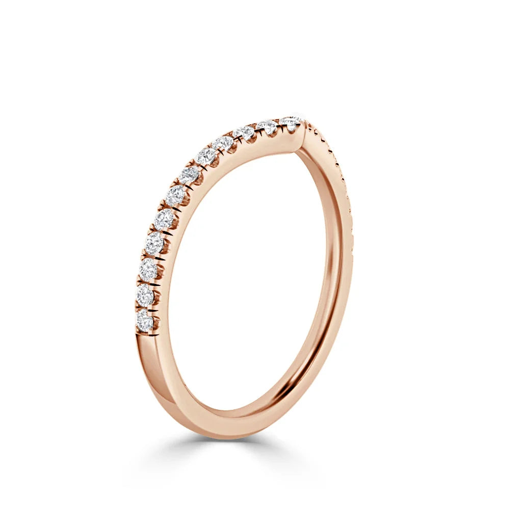 Annika - 18ct Rose Gold Natural Diamond Wedding Ring