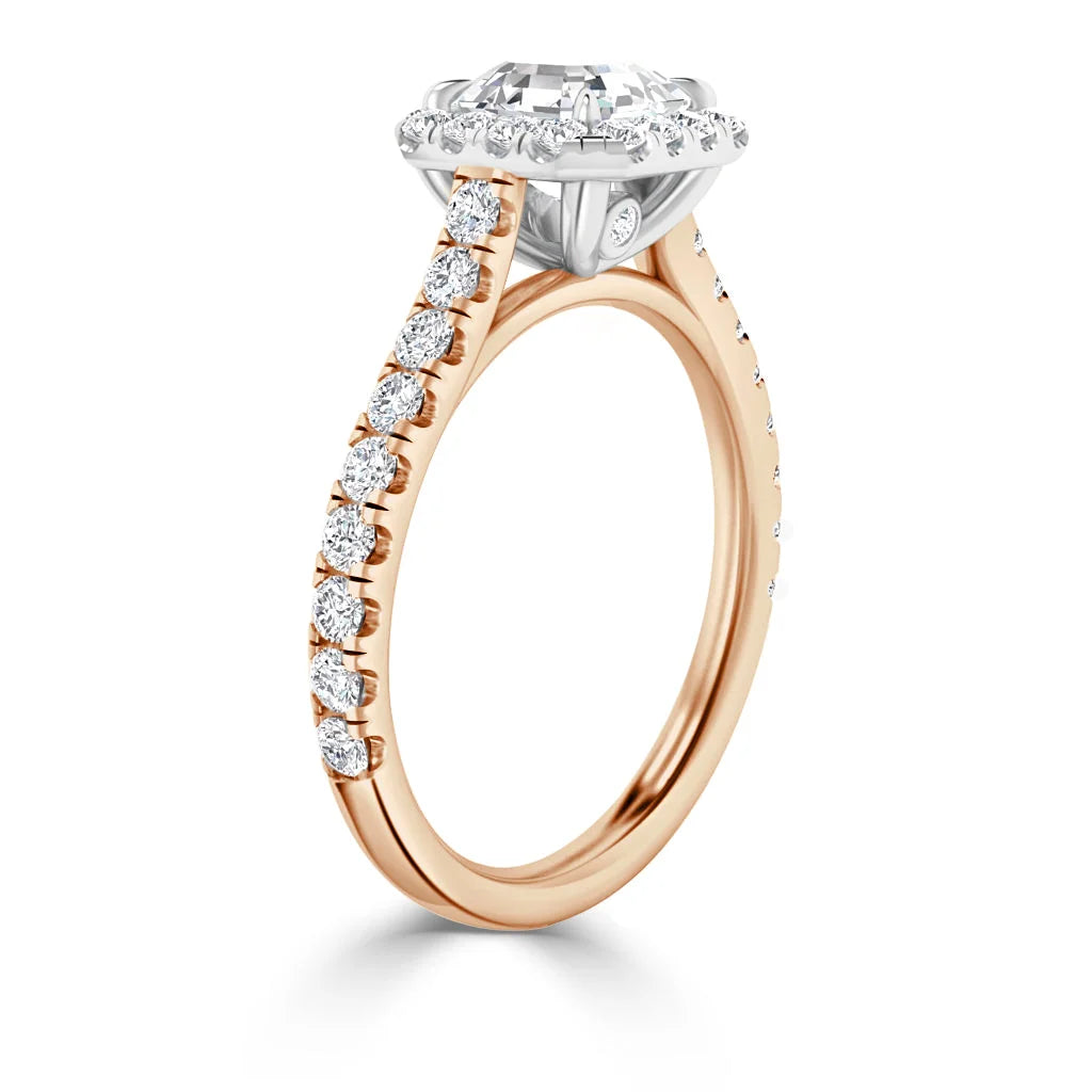 Jasmine - Asscher Cut 18ct Rose Gold Engagement Ring