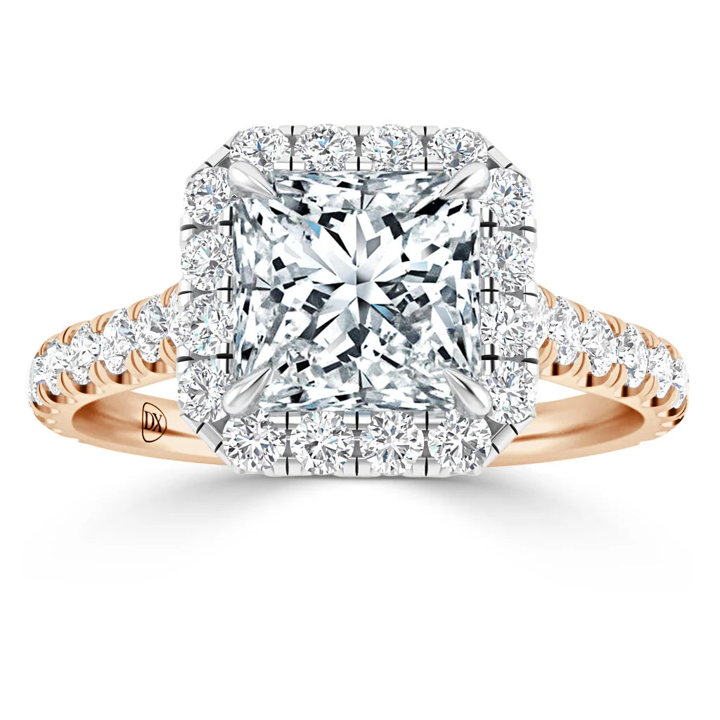 Jasmine - Radiant Cut 18ct Rose Gold Engagement Ring