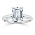 Jessica - Emerald Cut Platinum Engagement Ring